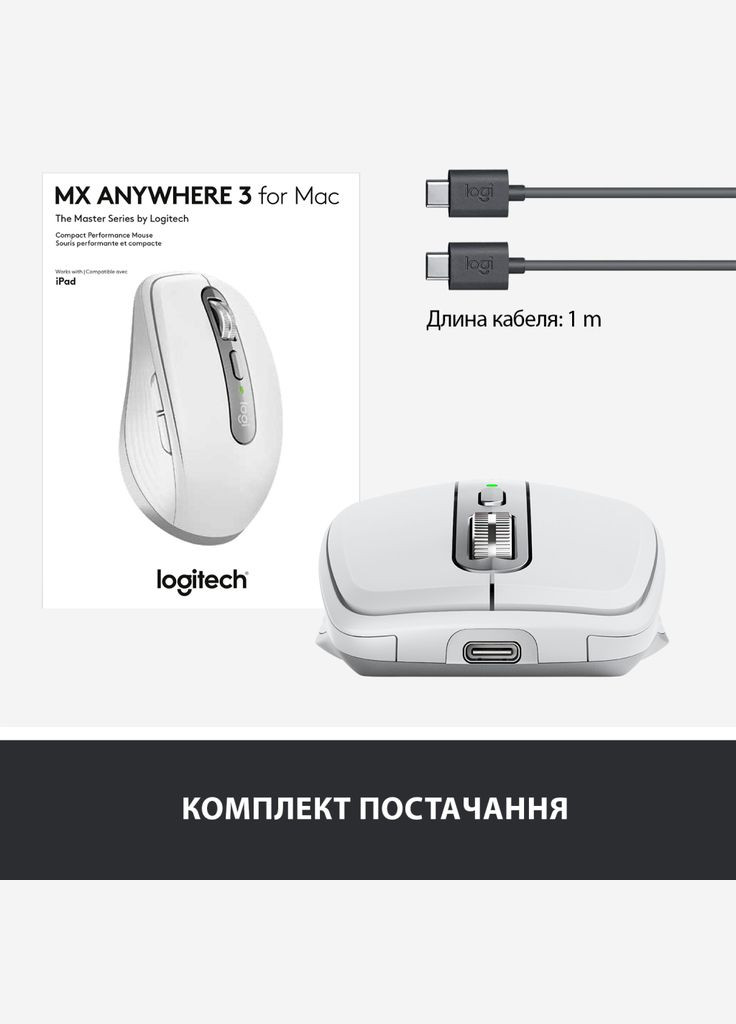 Мышка MX Anywhere 3 для Mac Pale Grey (910-005991) Logitech (280938934)