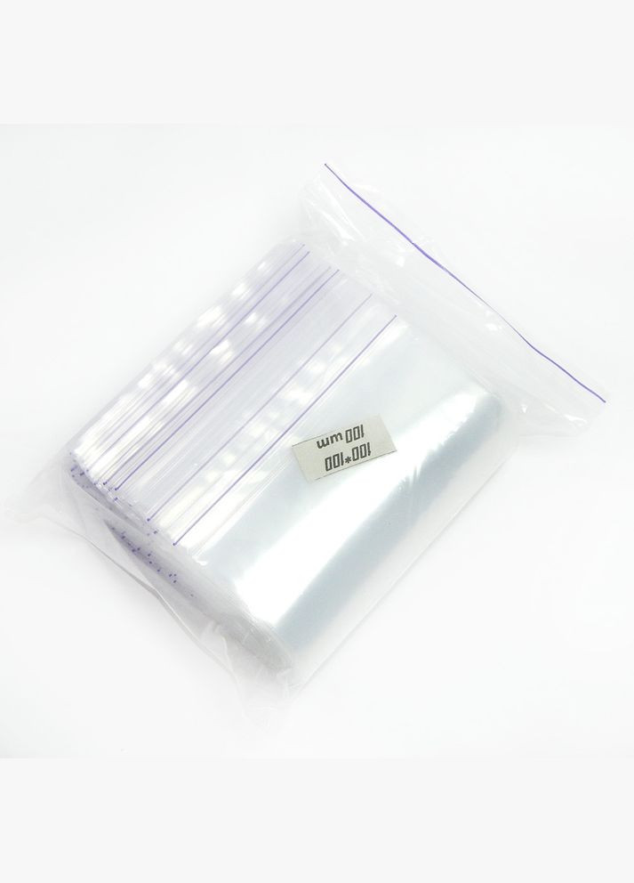 Пакетики з застібкою Zip-lock, зіп-пакети, 10х10 см, 100 шт No Brand (340485858)