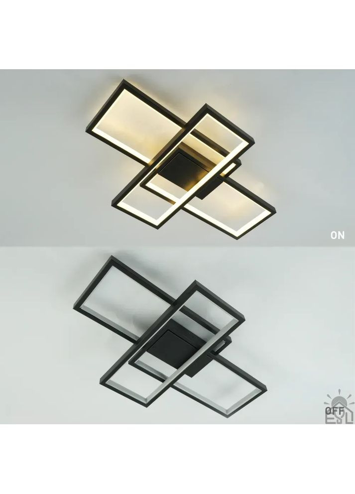 Керована світлодіодна люстра SVEN 70W 3S SMART 550x360x75-BLACK-220-IP20 ESLLSE (365650646)