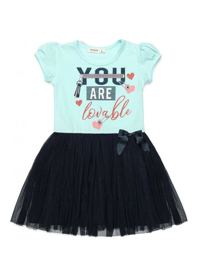 Комбінована сукня з фатиновою спідницею (10840-140g-blue) Breeze (300624976)