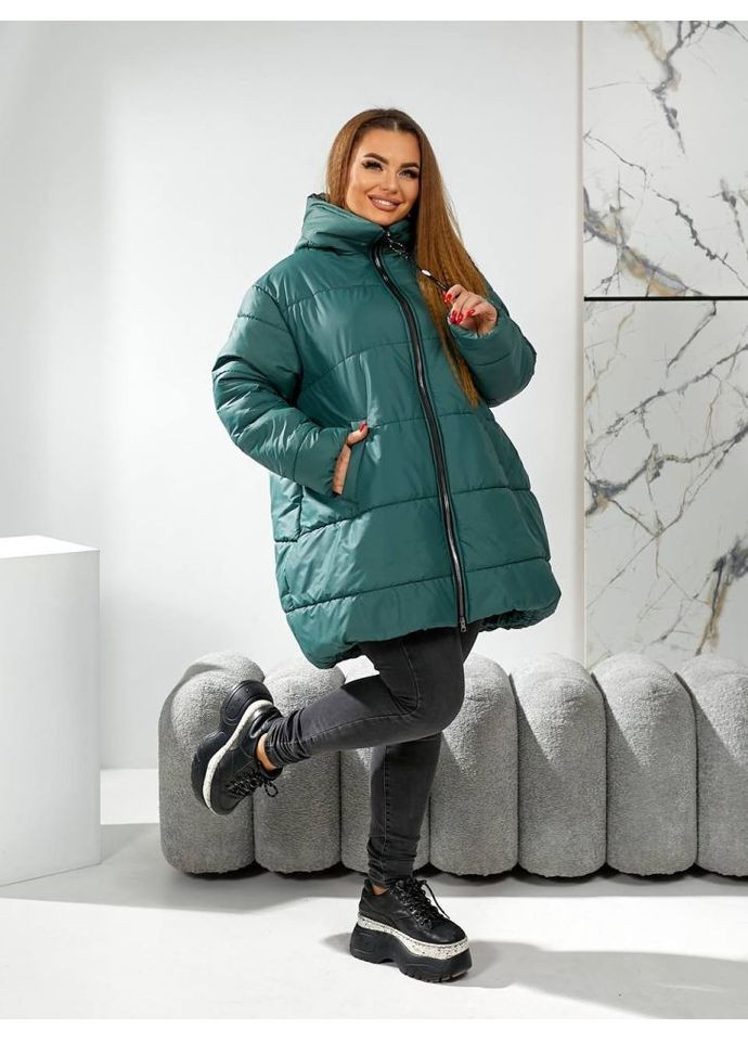 Зелена демісезонна куртка єврозима ну-1425/2 ( ) No Brand