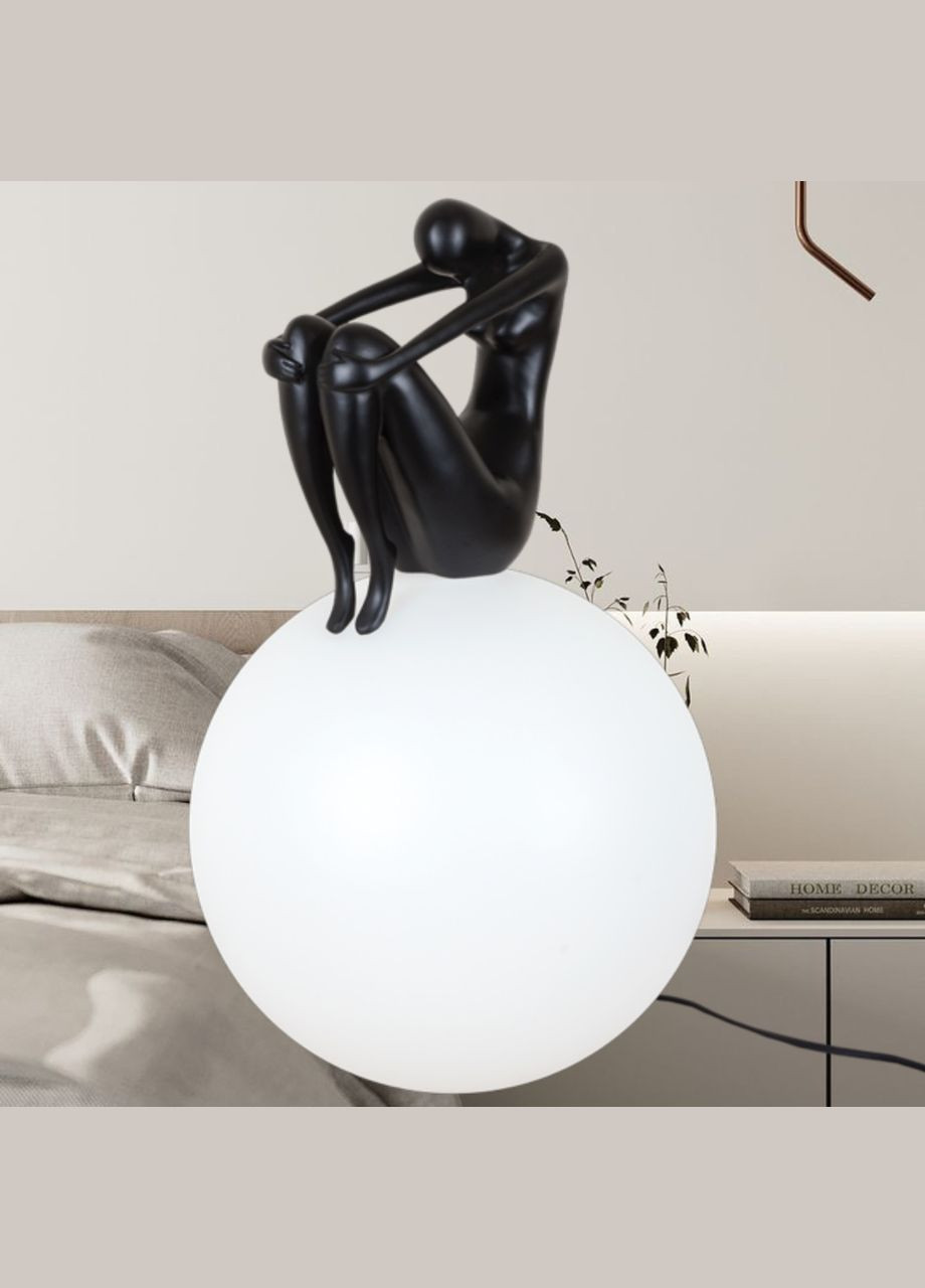 Настольная лампа/ночник с девушкой на 25см шаре "Lady" (999-001 BK) No Brand (370071915)