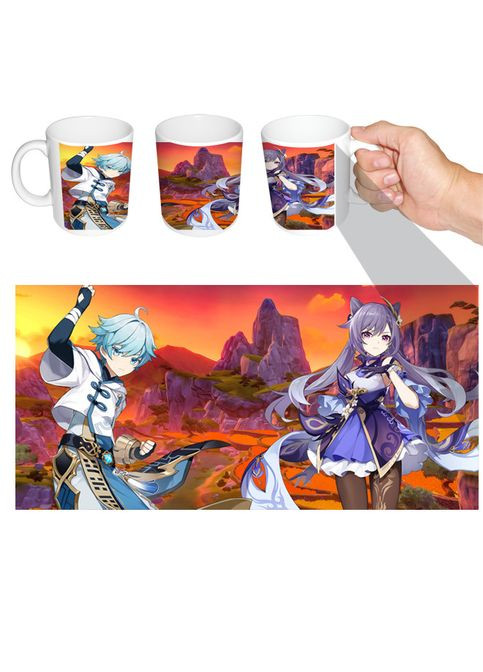 Чашка біла аніме Геншин Удар (z1004) No Brand (327003631)