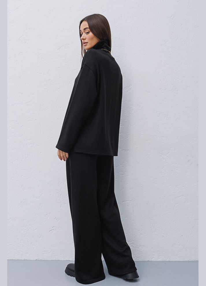 Женский трикотажный костюм со штанами черный Arjen (289787695)