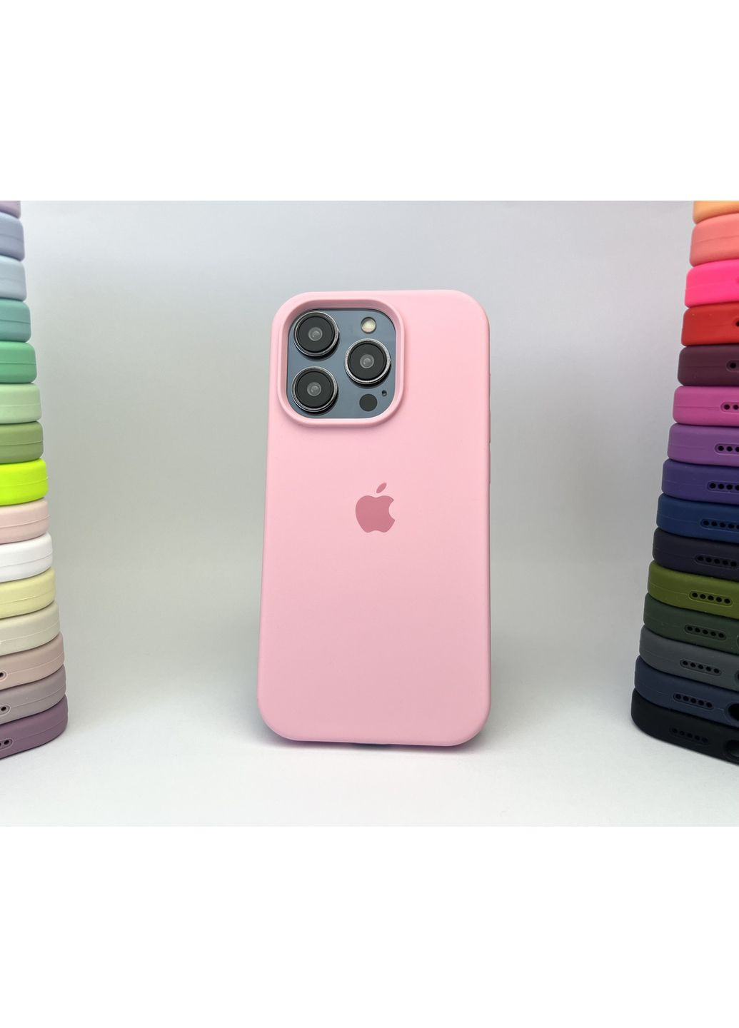Чохол на 14 PRO Silicone case мікрофібра силіконовий для айфона 14 ПРО light pink cover No Brand (369137001)