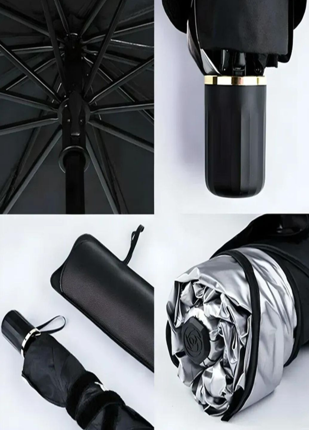 Зонтик автомобильный в чехле на лобовое стекло 130*75 см солнцезащитный экран козырек для авто VTech (329726869)