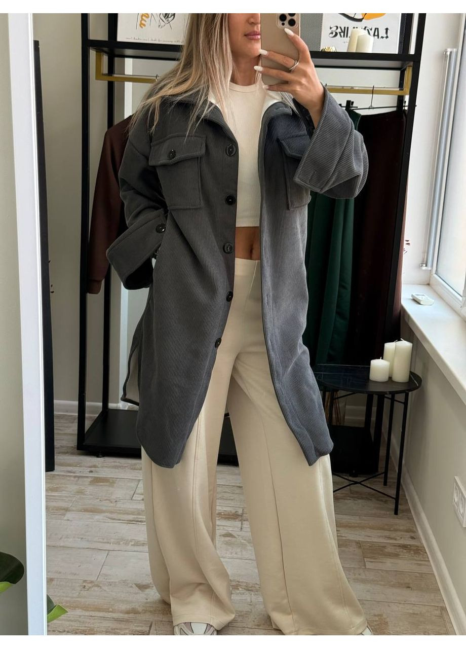 Графитовый демисезонный кардиган MonCher