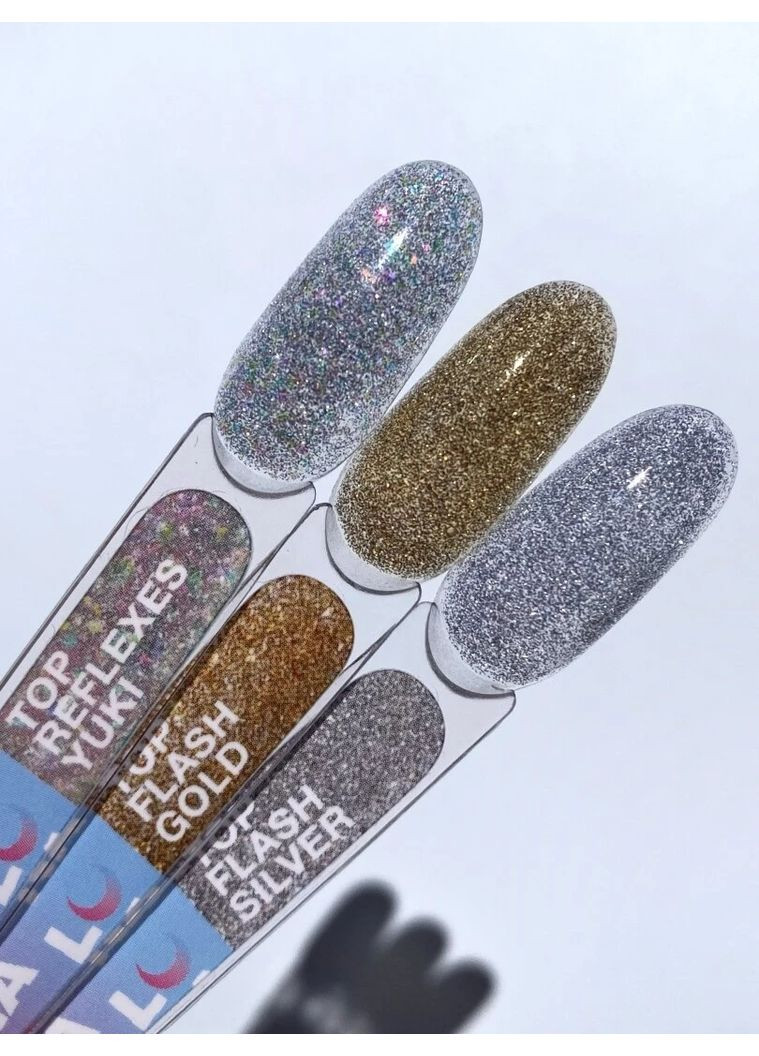 Lunamoon Топ для гель-лаку Top Flash Gold 13ml Luna (372688819)