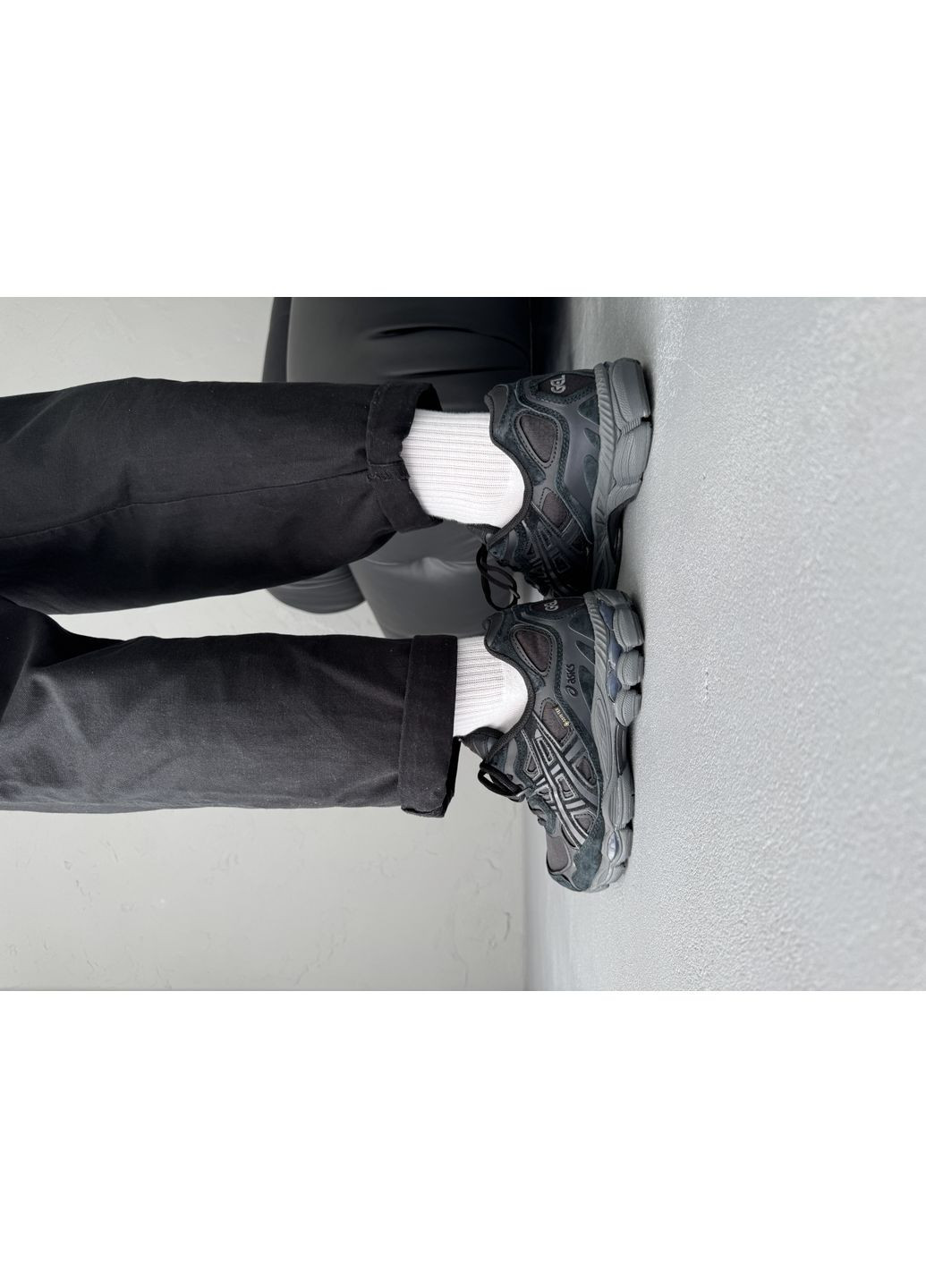 Чорні Осінні кросівки чоловічі Asics Gel NYC Black Gore-Tex | Асікс Гель-НЮК