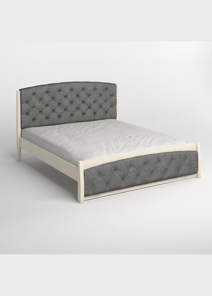 Полуторне дерев'яне ліжко Мехіко (S0505Y30R)/Аляска 93 (Сірий) 120х190 см (MBG-12301) Mebigrand (366084742)