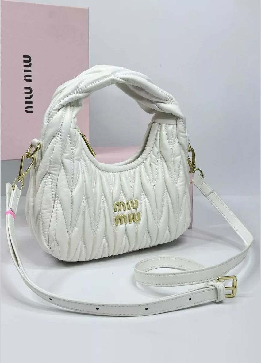 Женская сумка Miu miu 18121 белая No Brand (311277526)