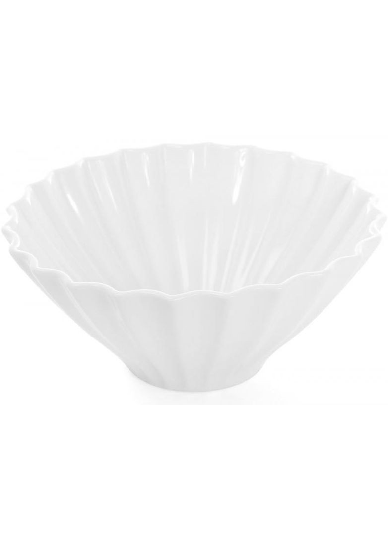 Набір 2 порцелянових салатника "White City Хвиля" 700мл (біла порцеляна) Bona (372172879)