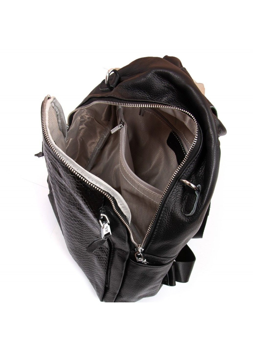 Женская кожаный рюкзак 8907-9 black Alex Rai (293765282)