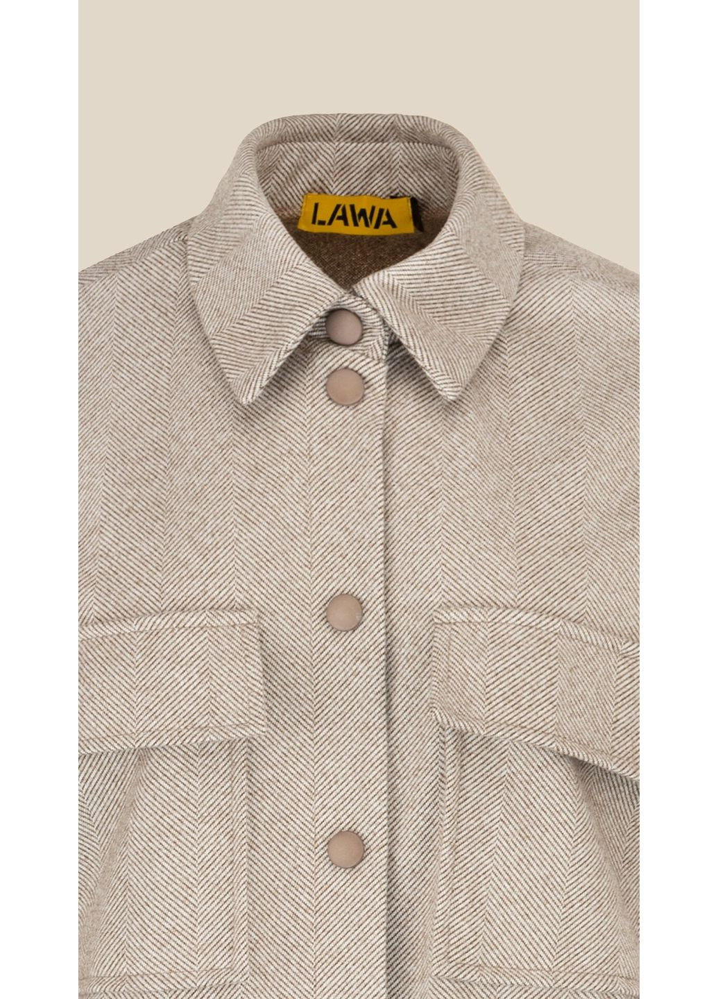 Коричневое демисезонное Пальто с узором женское WBC02428 Коричневый shop (2888000000095) LAWA