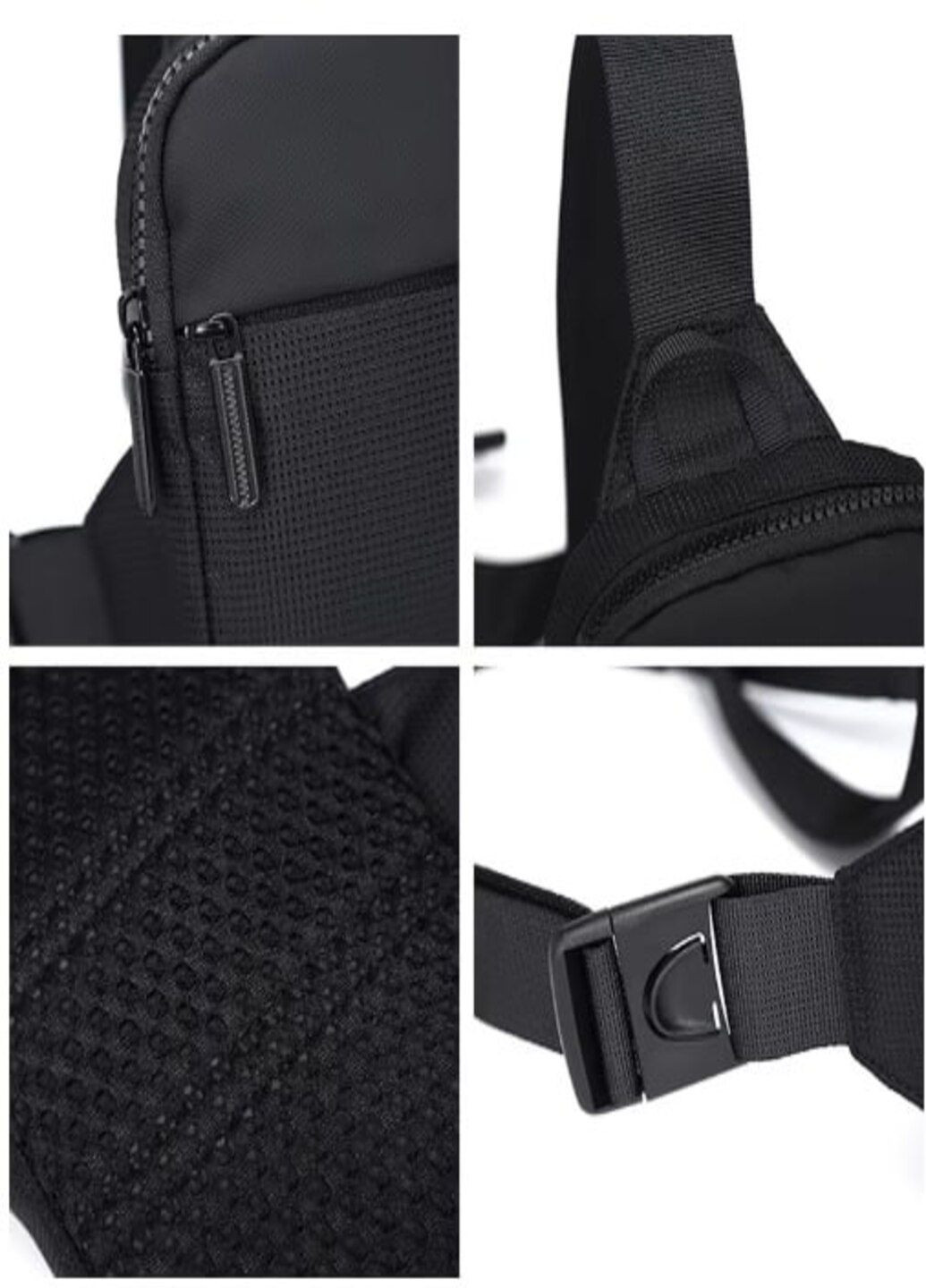 Сумка-месенджер чорна через плече барсетка на плече чорна No Brand (317433180)