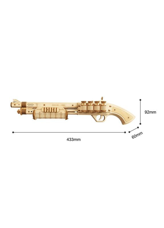 Конструктор Robotime 3D дерев'яний пазл модель Дробовик М870 ROKR Justice Guard M870 LQ-501 No Brand (362453254)