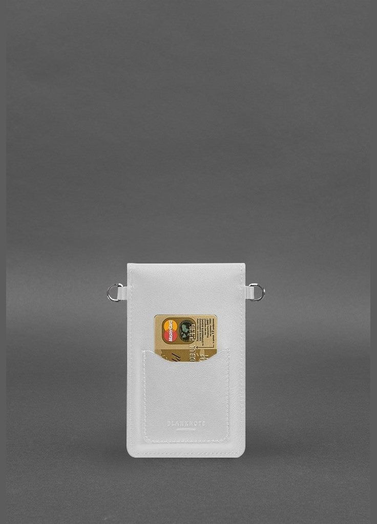 Шкіряна сумка-чохол для телефону біла (A-028551) BlankNote (327874153)