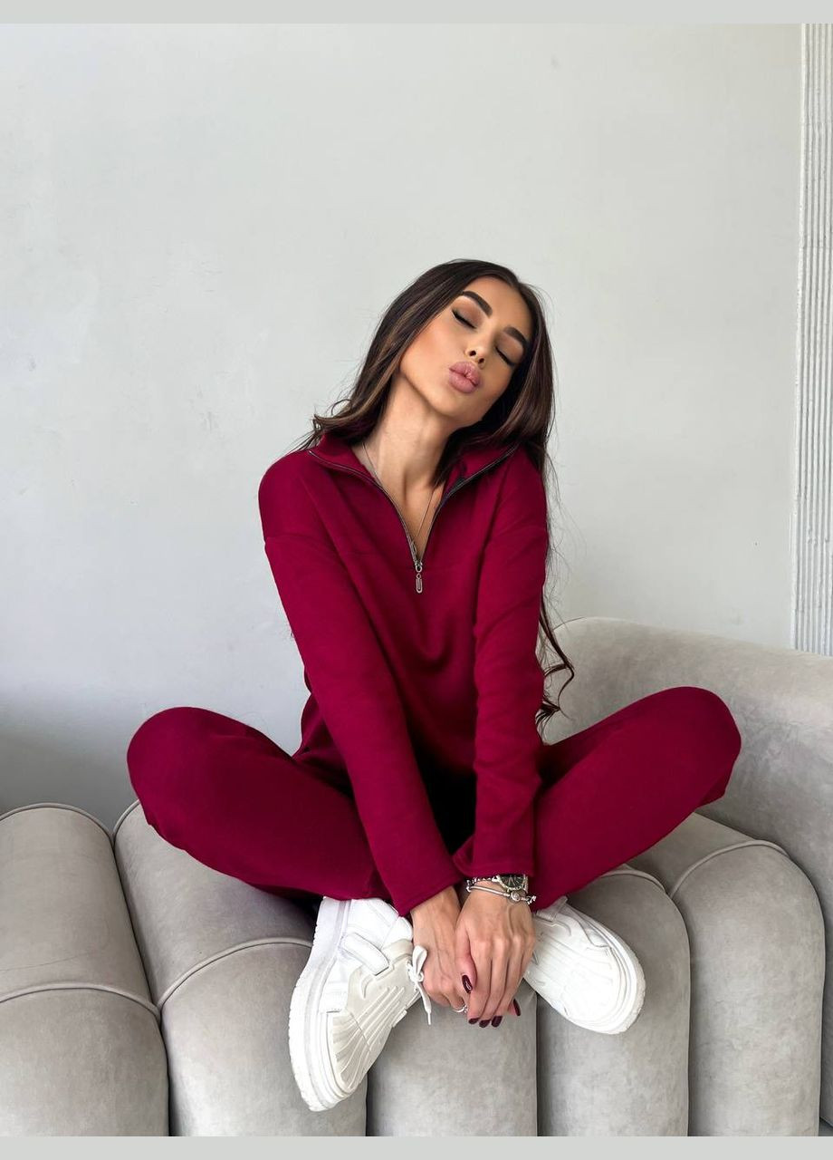 Костюм жіночий з блискавкою на шиї тканина ангора No Brand (307471929)