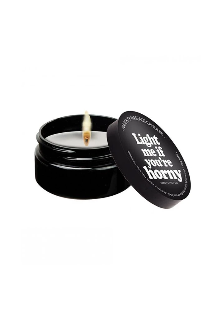 Масажна свічка міні з ароматом ванільного крему Light Me if You're Horny 50g Kama Sutra (298050426)