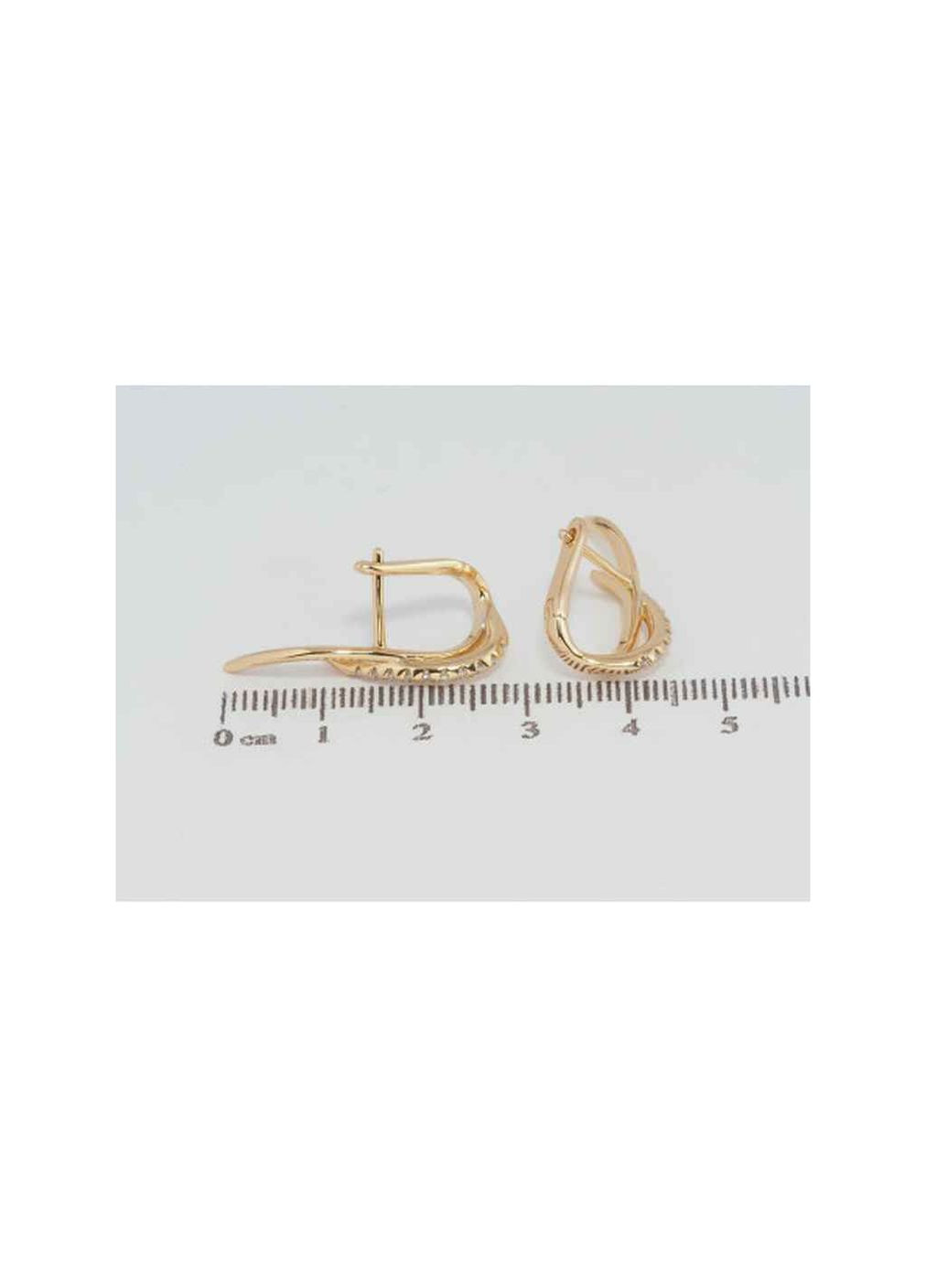 Сережки англійська застібка Позолота 18K Авангард 195230 Xuping Jewelry (366546522)