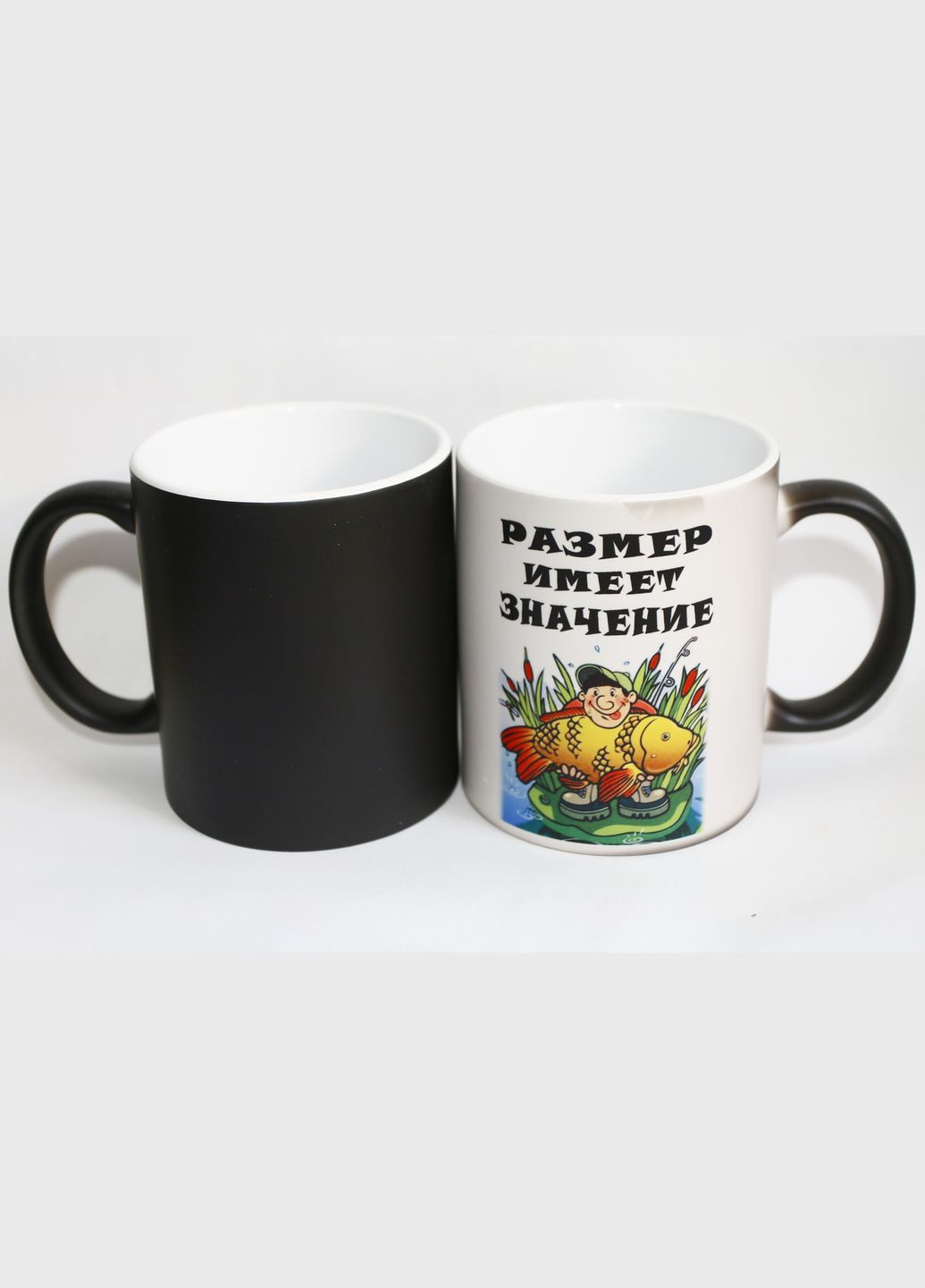 Кружка рыбаку - Размер имеет значение, чашка про рыбалку No Brand (302521823)