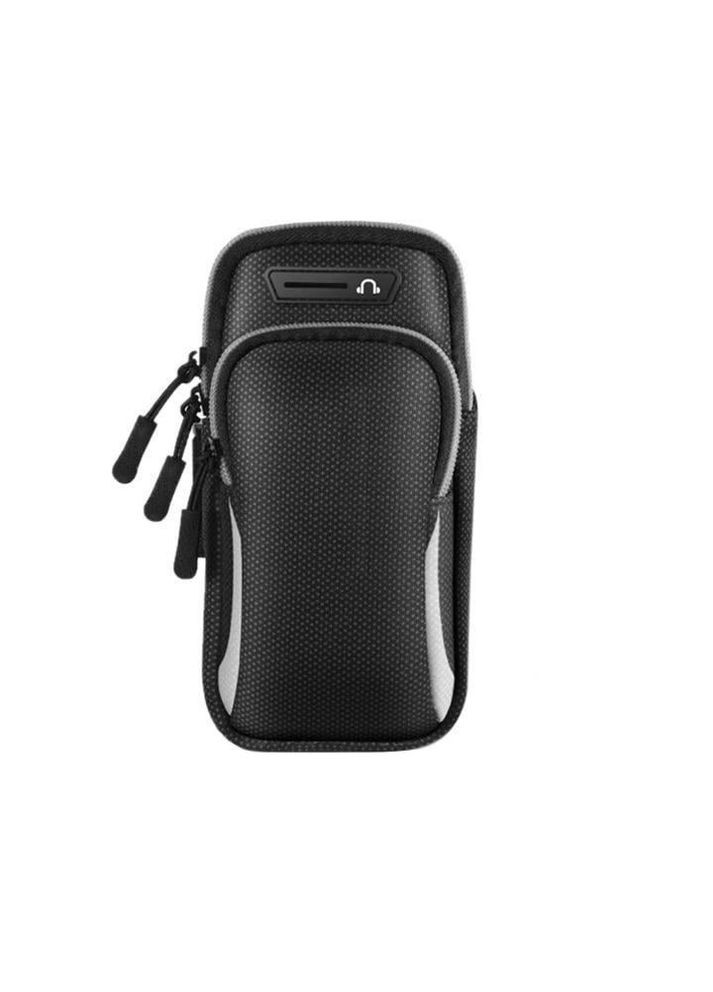 Сумка-чохол на руку для бігу CWa з 2 кишенями Чорна (K2380580) No Brand (349844488)
