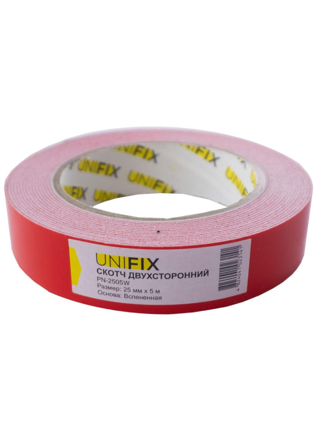 Стрічка двостороння 25 мм x 5 м спінена біла (PN-2505W) Unifix (323637634)
