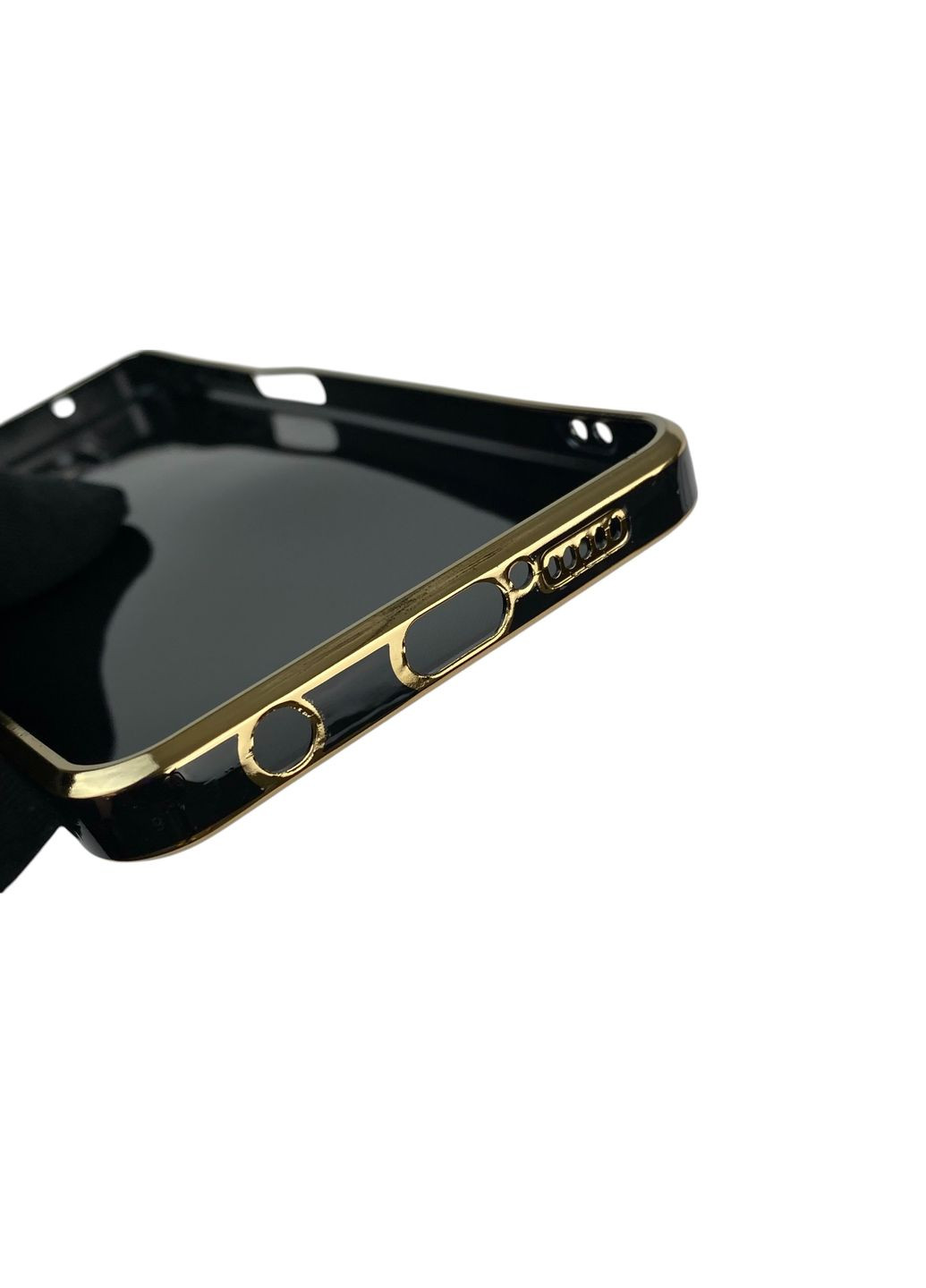 Чехол для Redmi Note 9 Pro с кольцом MagSafe с золотой окантовкой на сяоми редми нот 9 про черный gs1 Xiaomi (366228373)