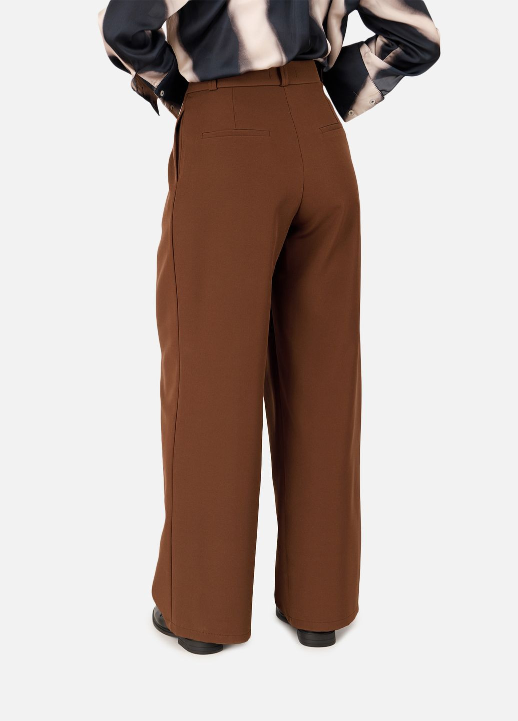Жіночі штани палаццо колір коричневий CB-00258607 Yuki (316385971)