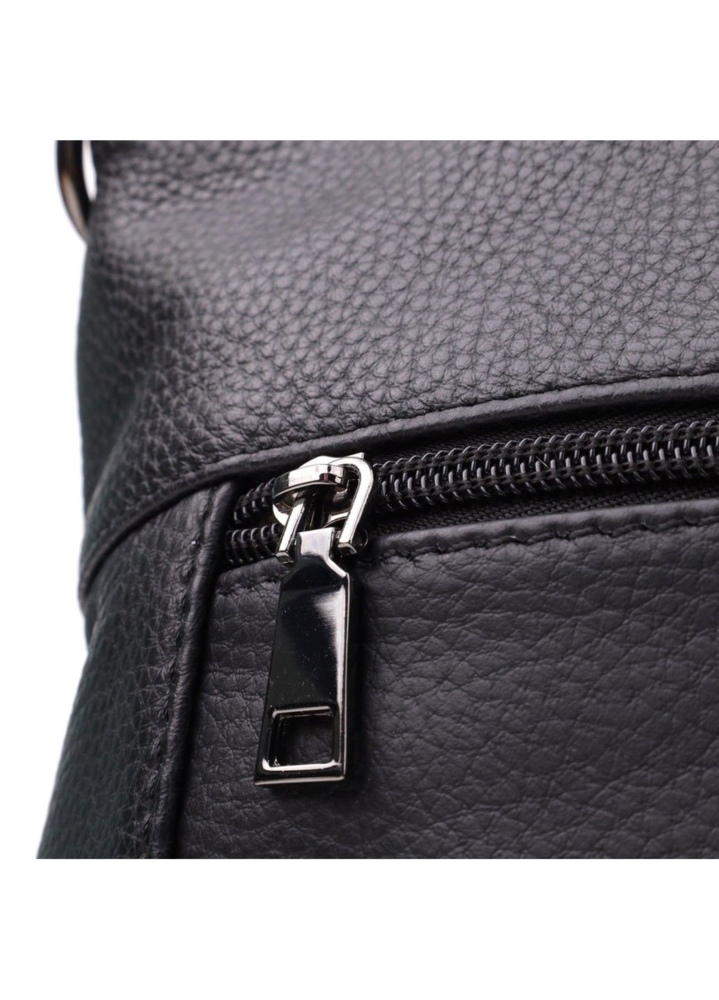 Небольшая женская сумка с двумя ремешками из натуральной кожи 23014 Черный Vintage (356452088)