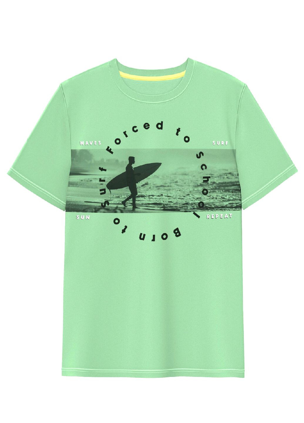 Зеленая летняя хлопковая футболка Pepco