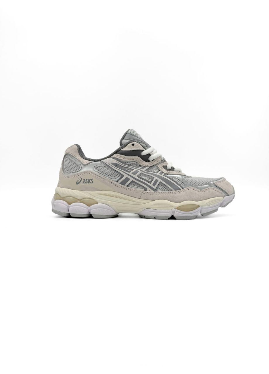 Сірі Осінні кросівки чоловічі asics gel-nyc beige / grey асікс гель нюк No Brand