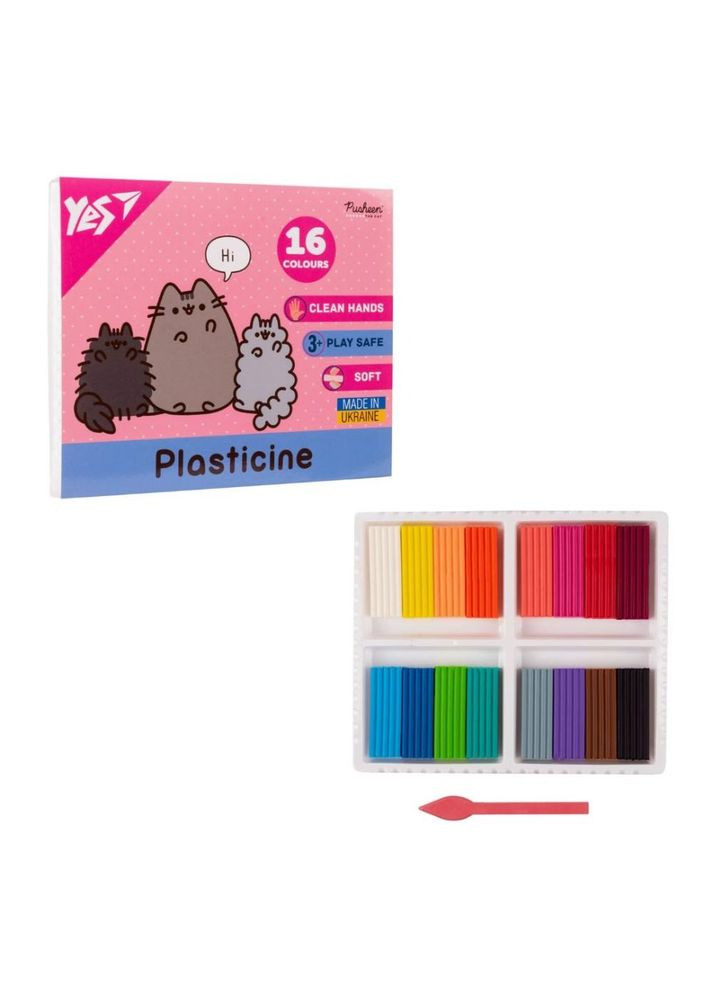 Пластилін, 16 кол., 320г "Pusheen" Yes (351346734)