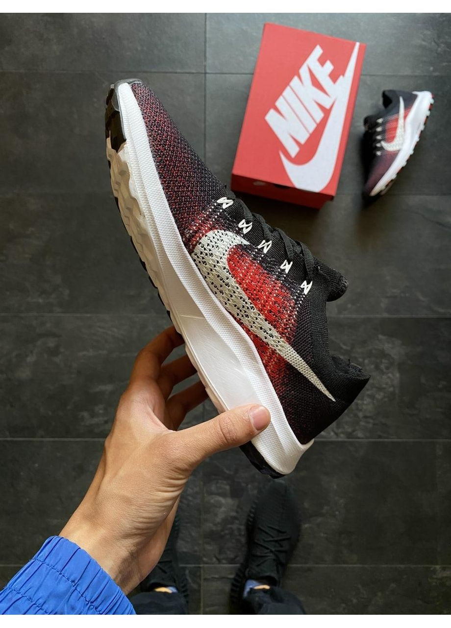 Чорні Осінні кросівки чоловічі nike zoom black red white найк аір зум No Brand
