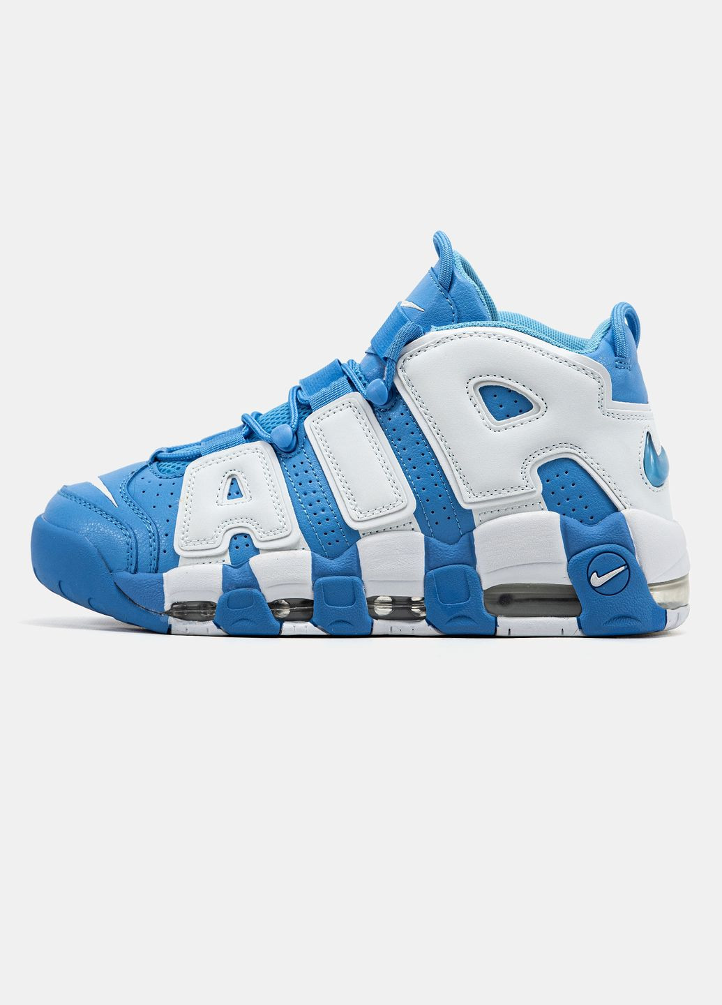 Синій Осінні кросівки чоловічі nike air more uptempo blue white | найк аір море аптемпо сині No Brand