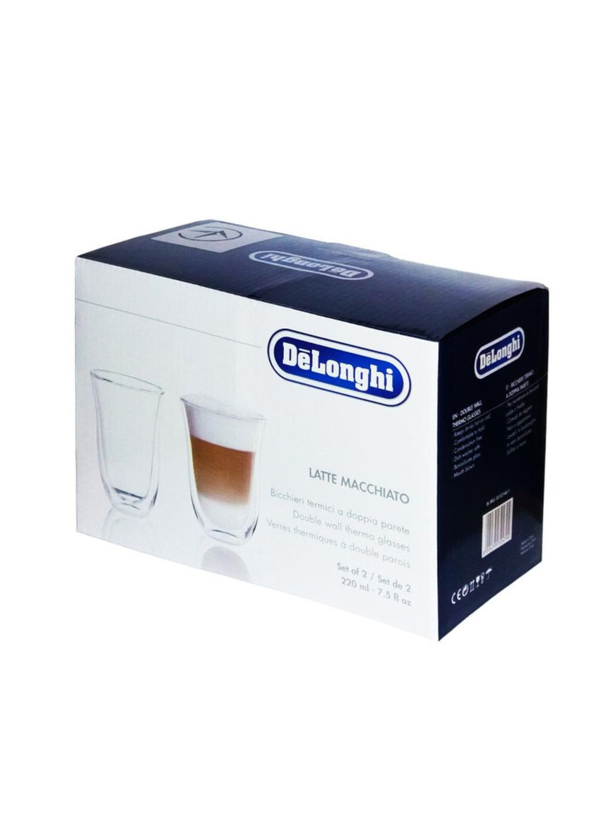 Набір склянок з подвійним дном Latte MaССhiato 5513284171-5513214611 220 мл 2 шт Delonghi (364105160)