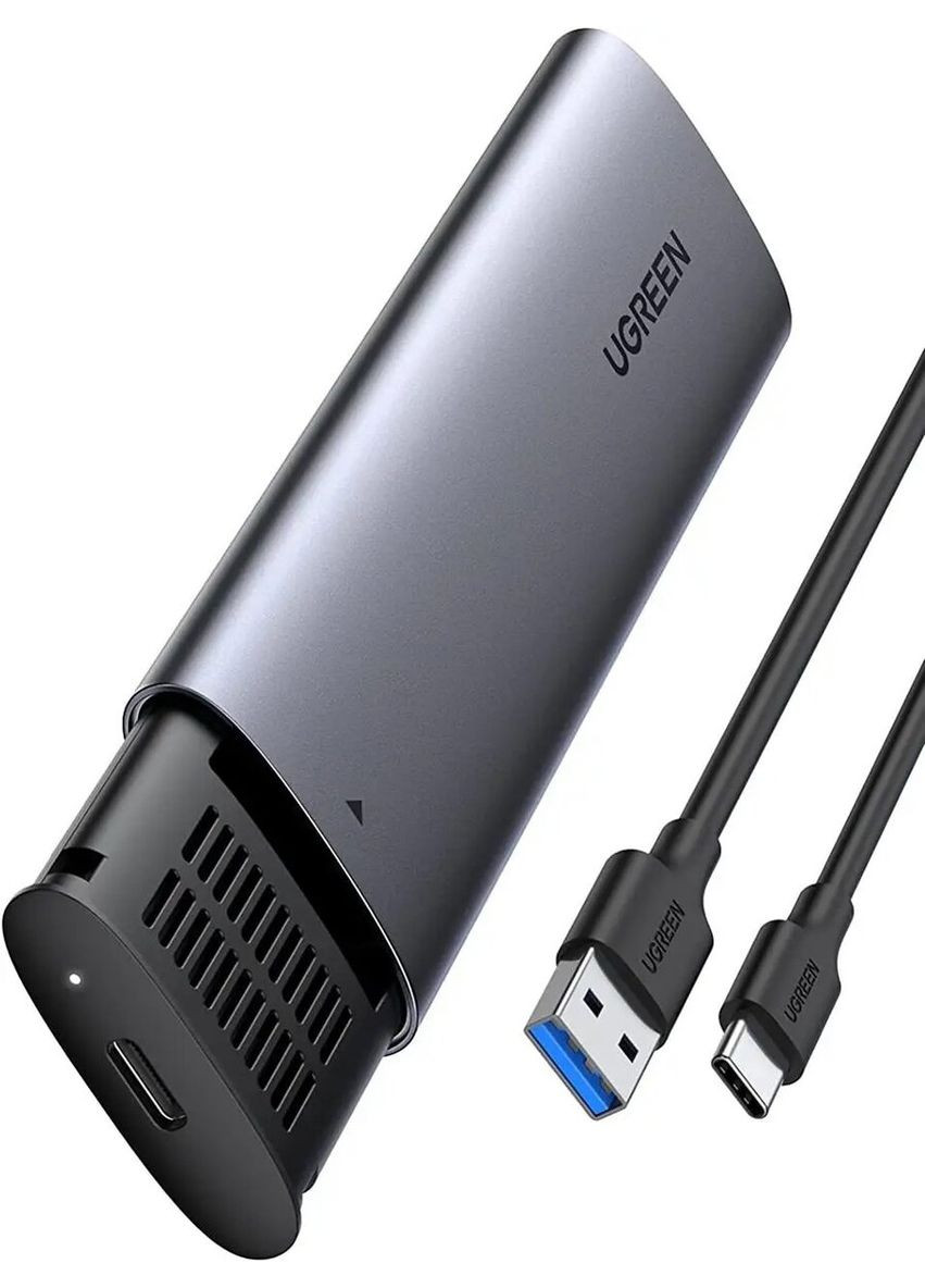 Зовнішня кишеня для накопичувача USB-C to M.2 NGFF 5G Enclosure A TO C Cable 50cm Ugreen CM400 (362669007)