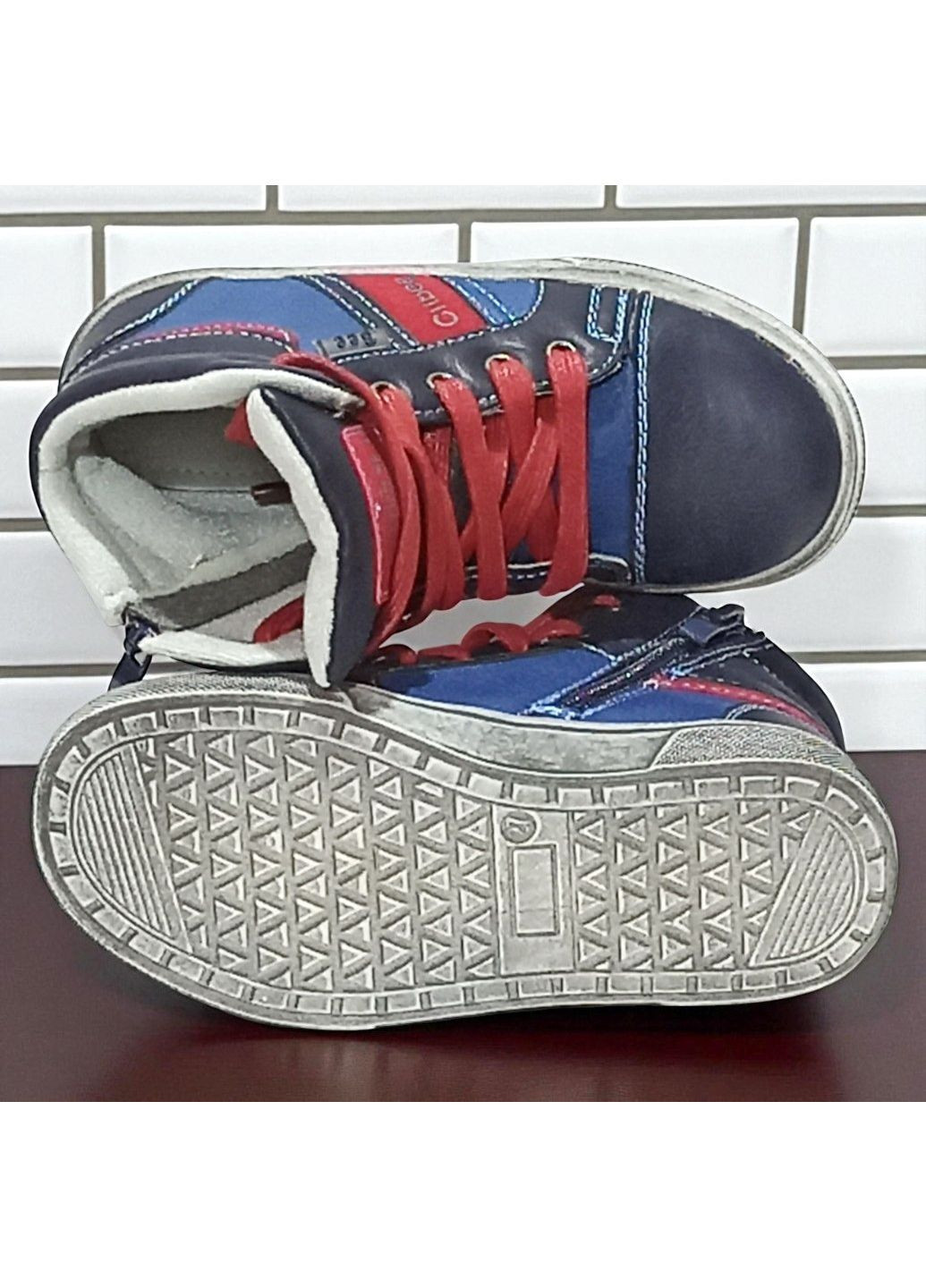 Синие спортивные, повседневные, кэжуал осенние утепленные хайтопы для мальчика, демисезонные ортопедические ботинки, утепленные осенние ботинки клиби Clibee