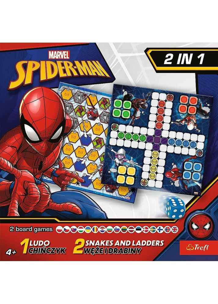 Настільна гра Лудо + Змії і Драбини 2 в 1: Людина-Павук Marvel Trefl (371877461)
