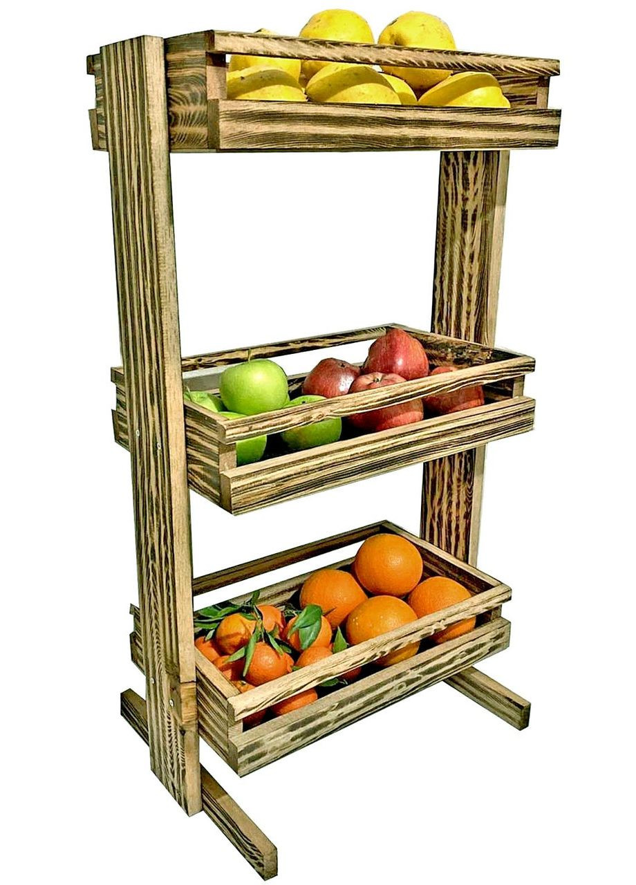 Стелаж для овочів і фруктів з дерева Джастілан бенгала (ЯХТ-015627) No Brand (327866242)