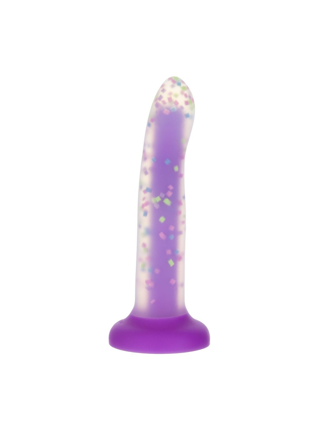 Светящийся в темноте фаллоимитатор Rave 8″, Glow in the Dark Dildo Purple Confetti, 20,3 см ADDICTION (335391986)