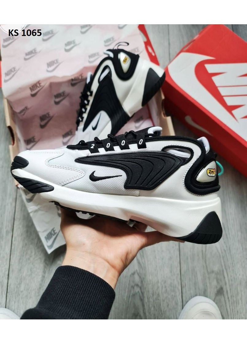 Черные демисезонные кроссовки мужские nike air zoom 2k white black найк аир зум 2к No Brand