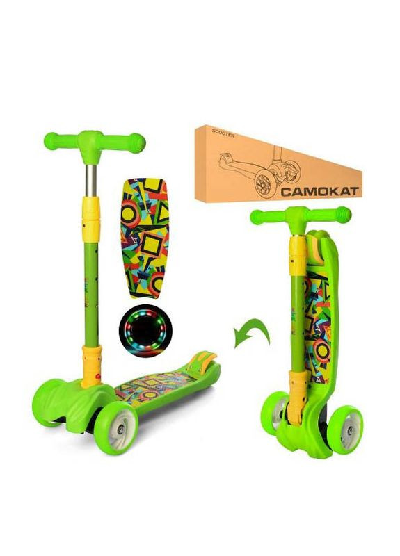 Дитячий триколісний самокат Maxi складний з підсвічуванням коліс iTrike (302980829)