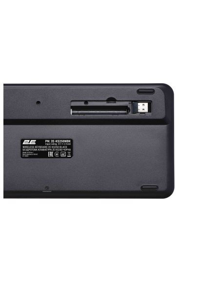 Клавіатура (-KS250WBK_UA) 2E KS250 Wireless USB/Bluetooth UA Black (357491085)