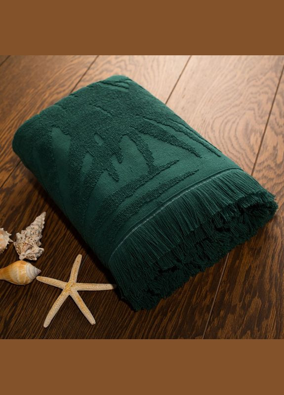 Рушник пляжний жакардовий Hawaii green 100х150 см SoundSleep зелений