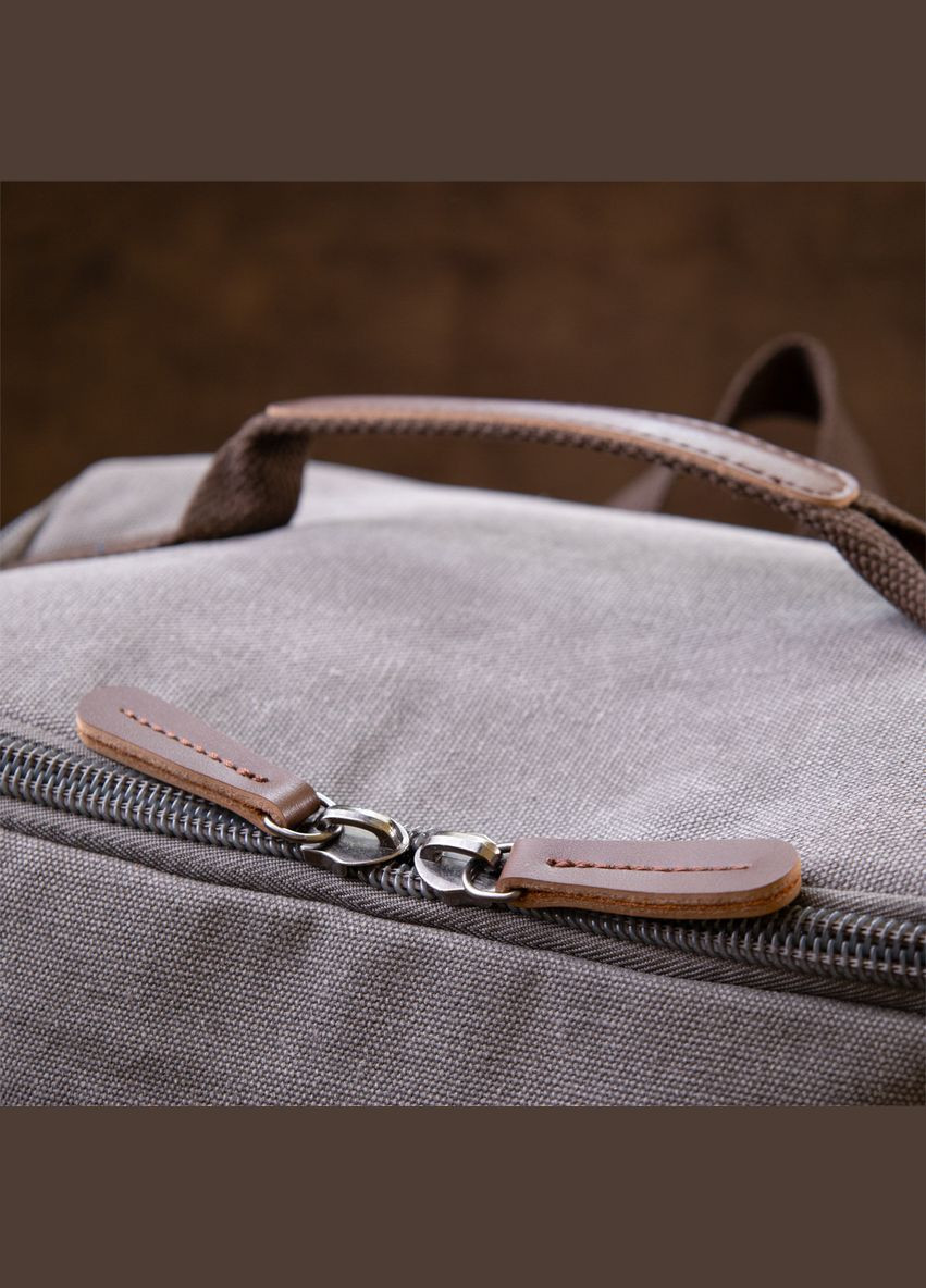 Рюкзак для ноутбука дорожній текстильний унісекс з ручками сірий 30х45х16 см 20662 Vintage (362417808)