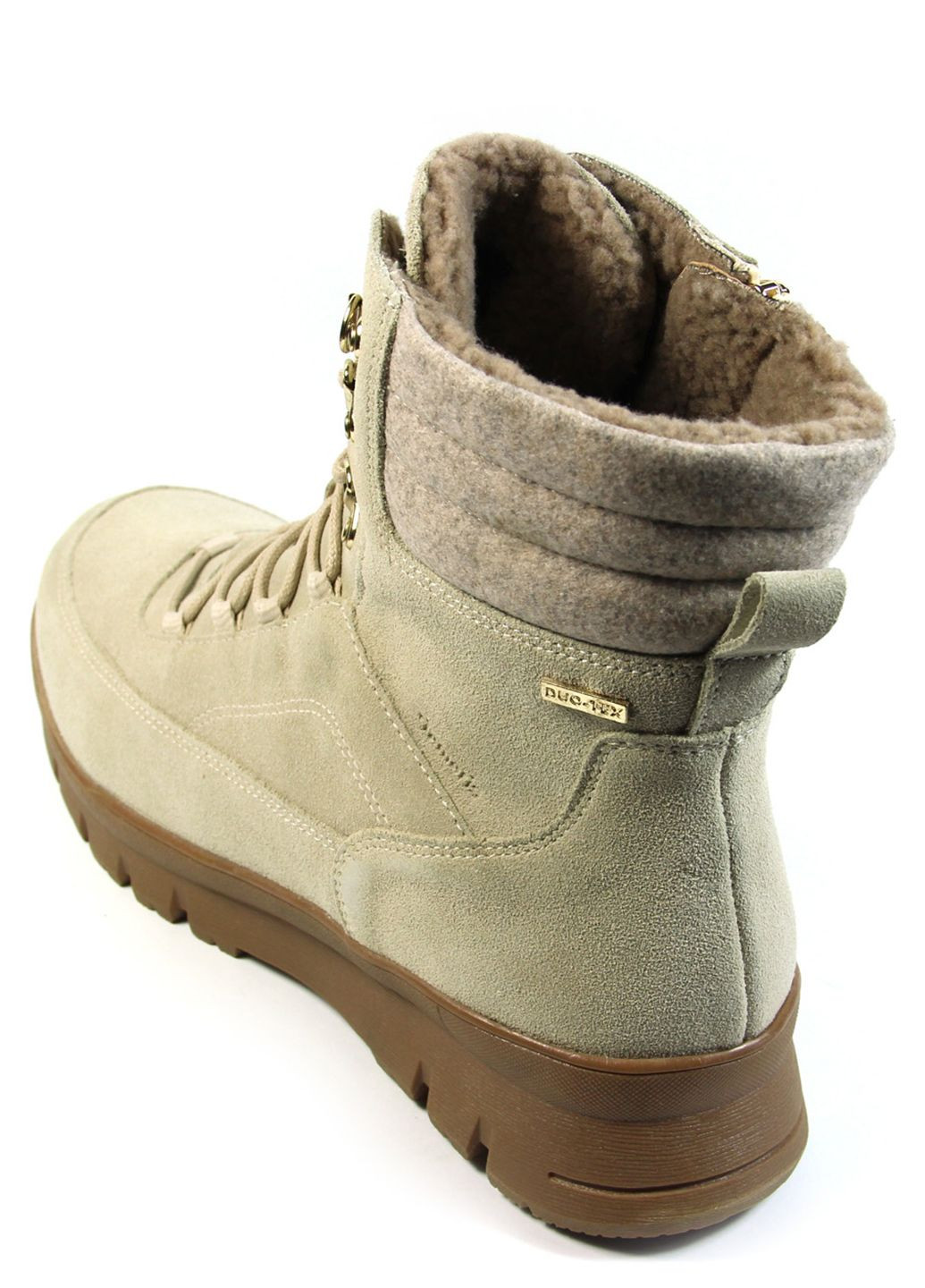 Зимние женские ботинки берцы Tamaris из натуральной замши