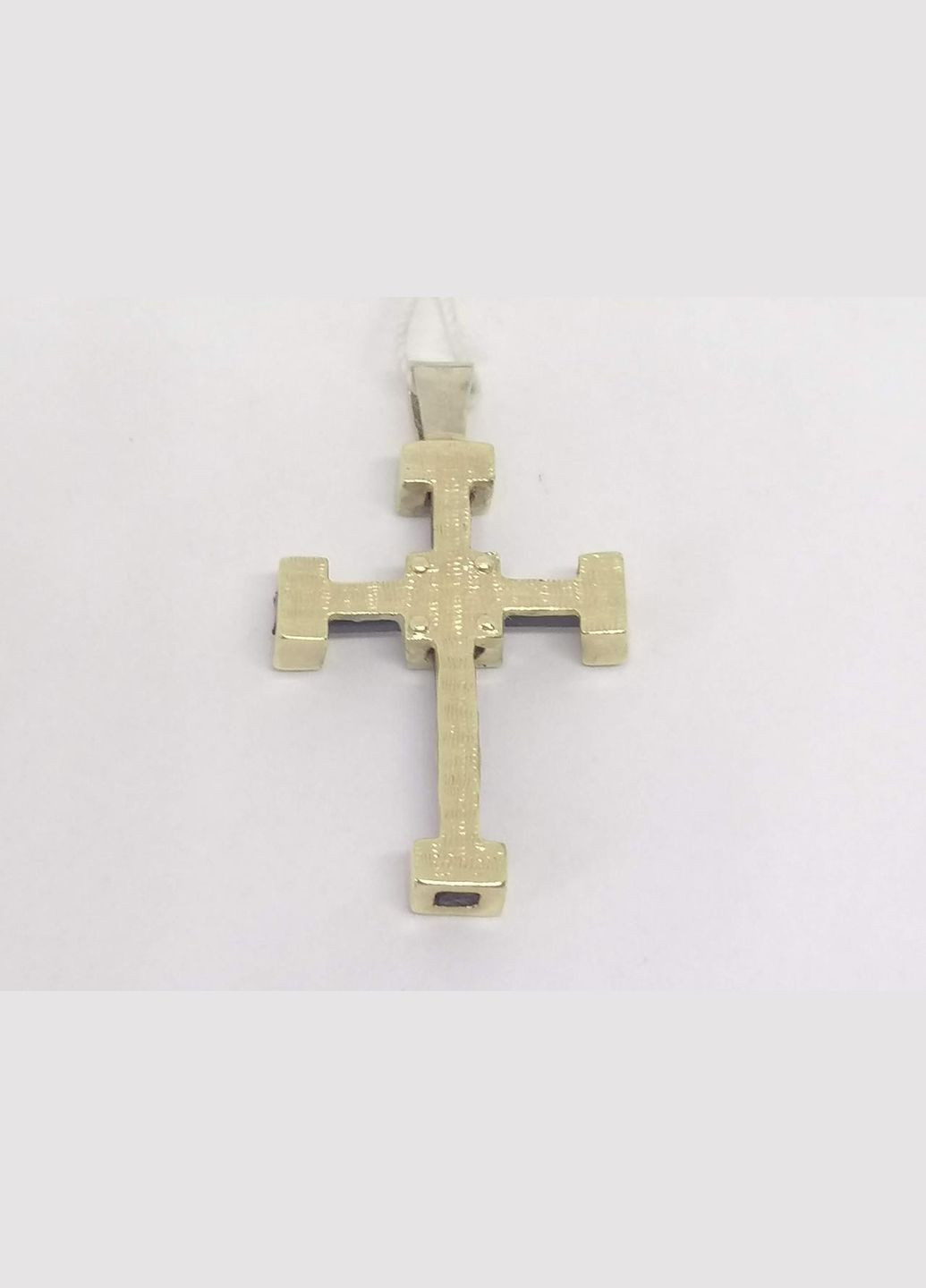 Золотий хрестик з каучуком і фіанітами. 3541757Ж Гаразд (315786719)