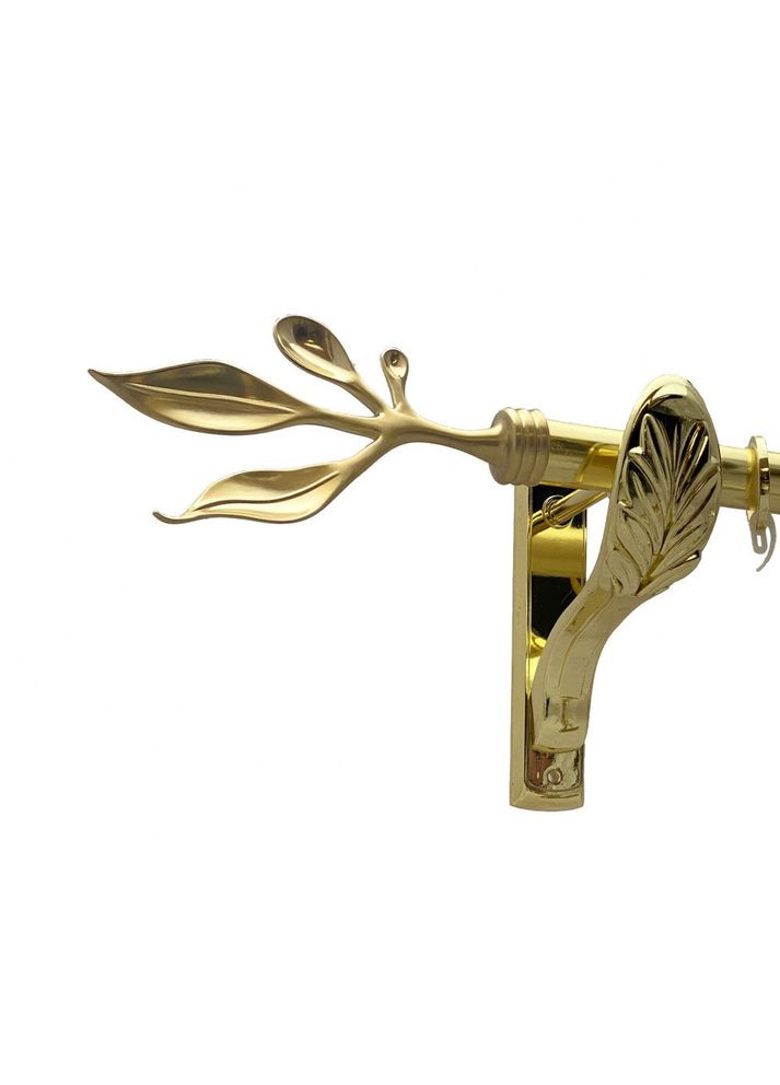 Карниз Баваро металевий однорядний ретро гладка труба Золото 25 мм 160 см (00-00009803) ORVIT (300285906)