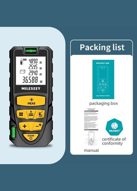 Лазерный дальномер S2 40 м, лазерная рулетка. Mileseey (354224347)